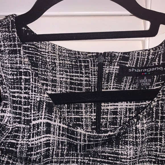 Sharagano Graphic Tweed Print Jumper Dress Sz 8 - Picture 2 of 3